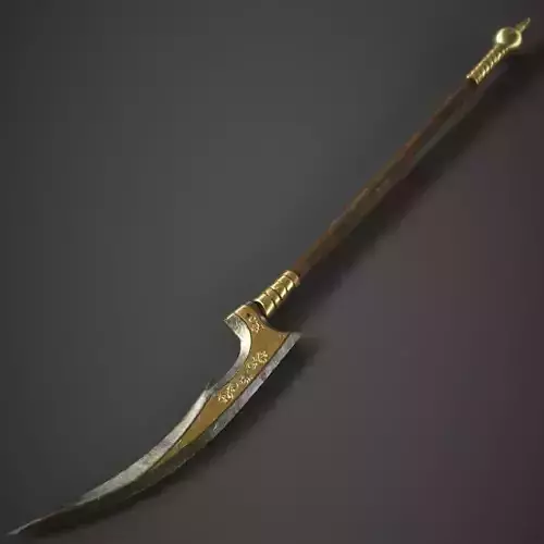 Gold Spear Low-poly 3D model