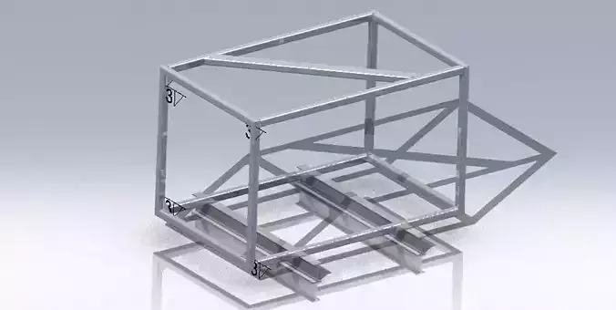 Weldments frame for metal box