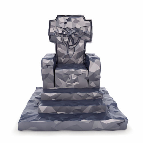 Throne Low Poly Low-poly 3D model