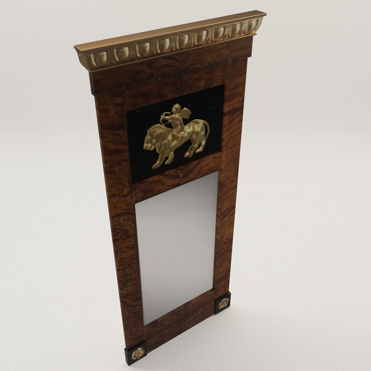 Biedermeier mirror - Berlin 1810 3D model_1