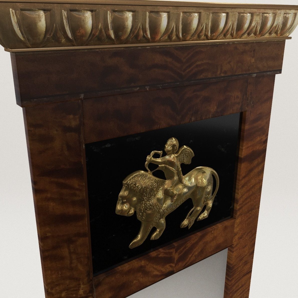 Biedermeier mirror - Berlin 1810 3D model_2