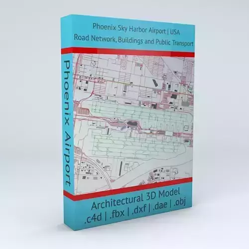 Phoenix Sky Harbor PHX Airport Roads Buildings and Public Trans