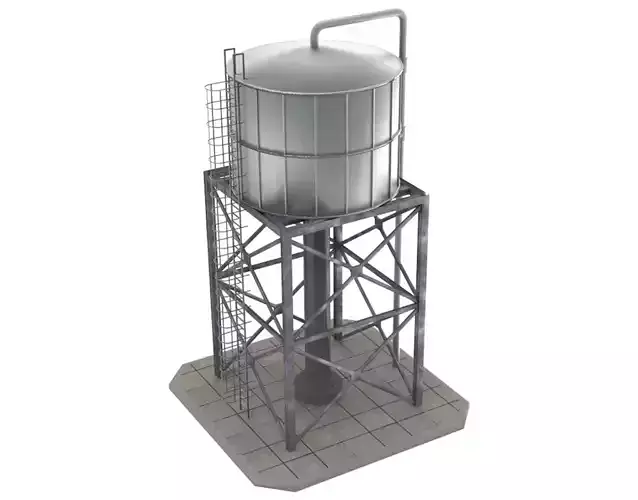 Water Tank 1 Low-poly 3D model
