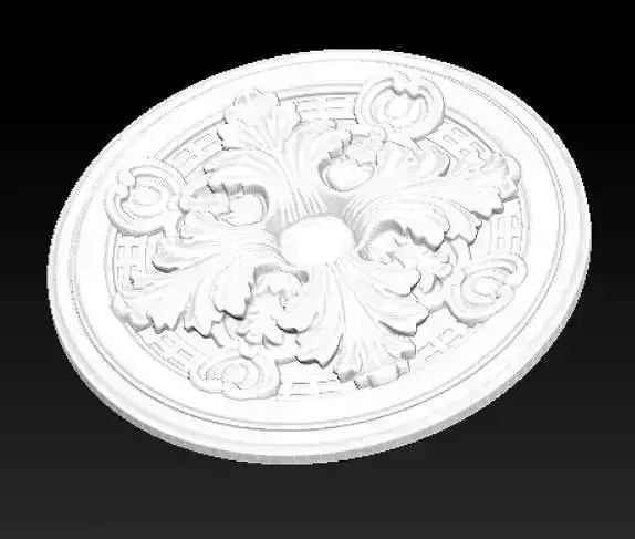 Rose 9 decorative ceiling medallion 3D model