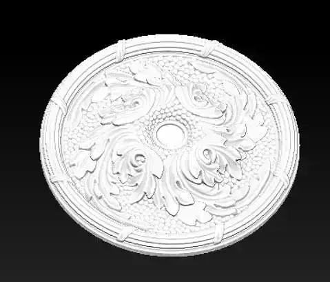 Rose 8 decorative ceiling medallion 3D model