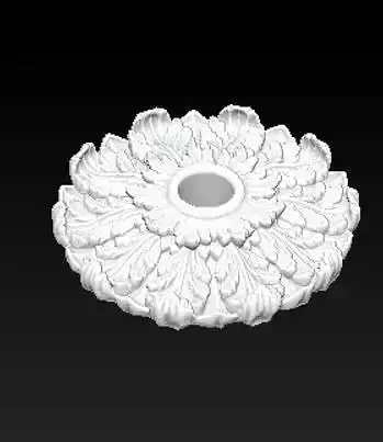 Rose 7 ornate ceiling medallion 3D model