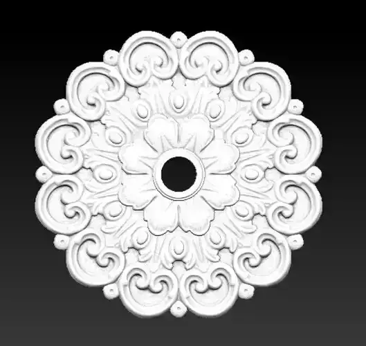 Rose 4 ornate ceiling medallion