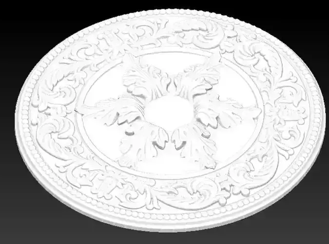 Rose 1 ceiling medallion 3D model
