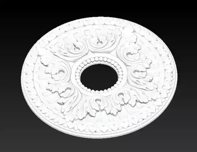 Rose 3 ceiling medallion 3D model