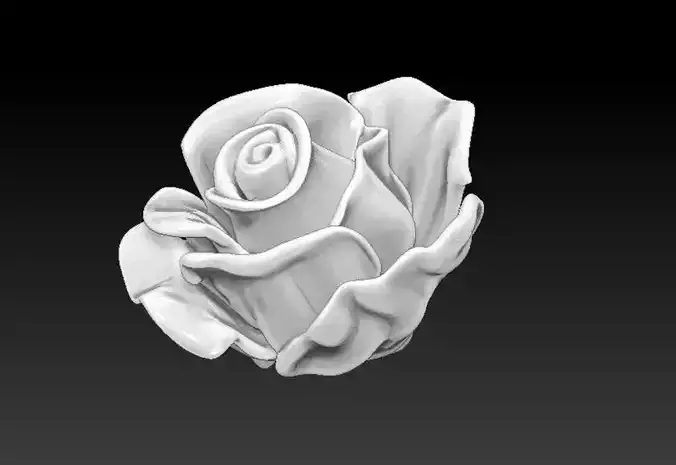 Rose Flower printable 3d model Detailed Realistic 3D model