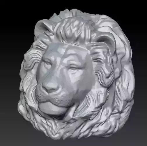 Lion statue 3D model