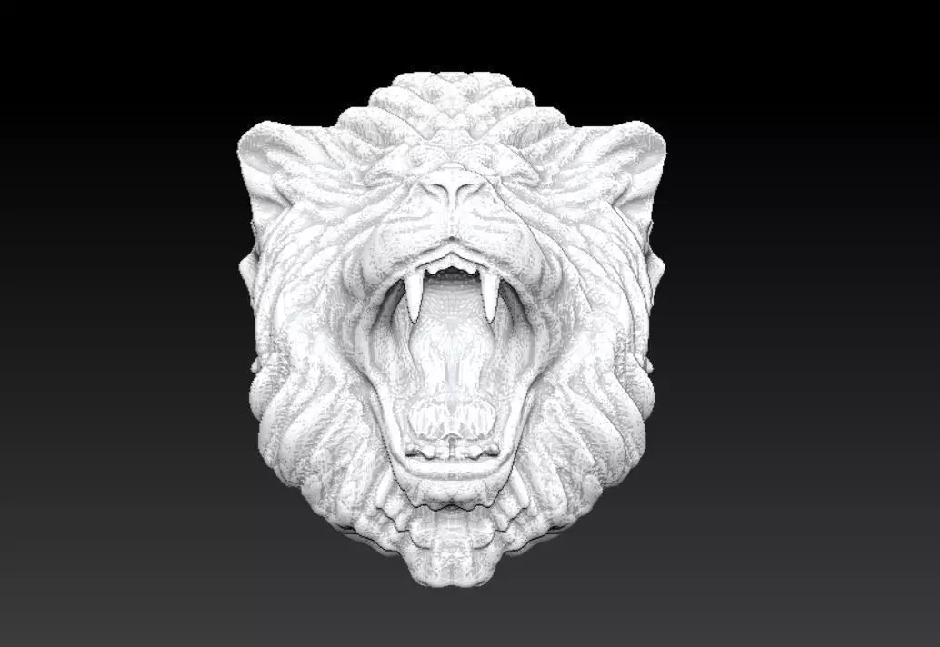 Lion head 3 3D model_2