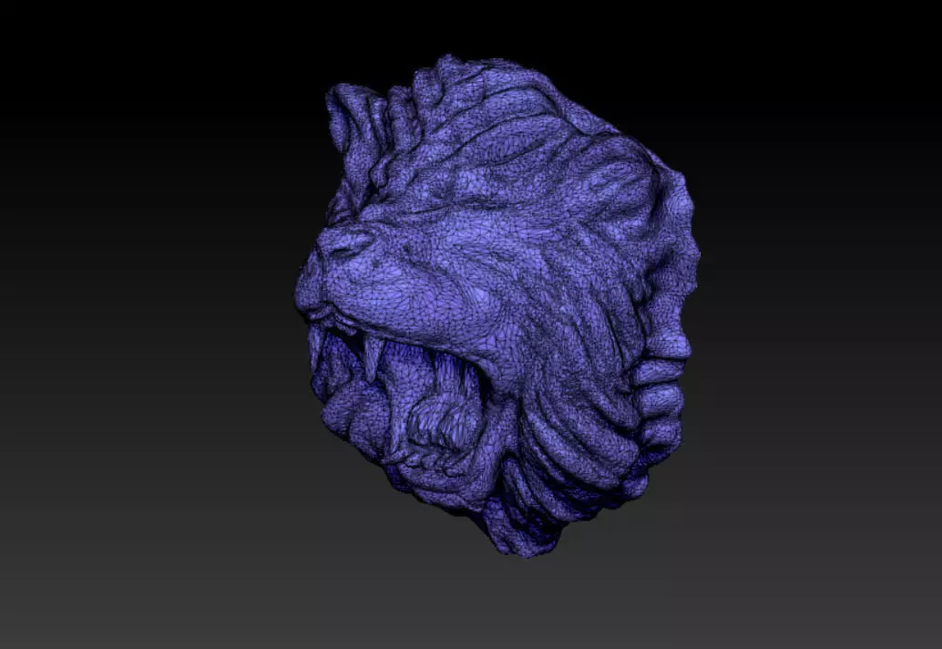 Lion head 3 3D model_1