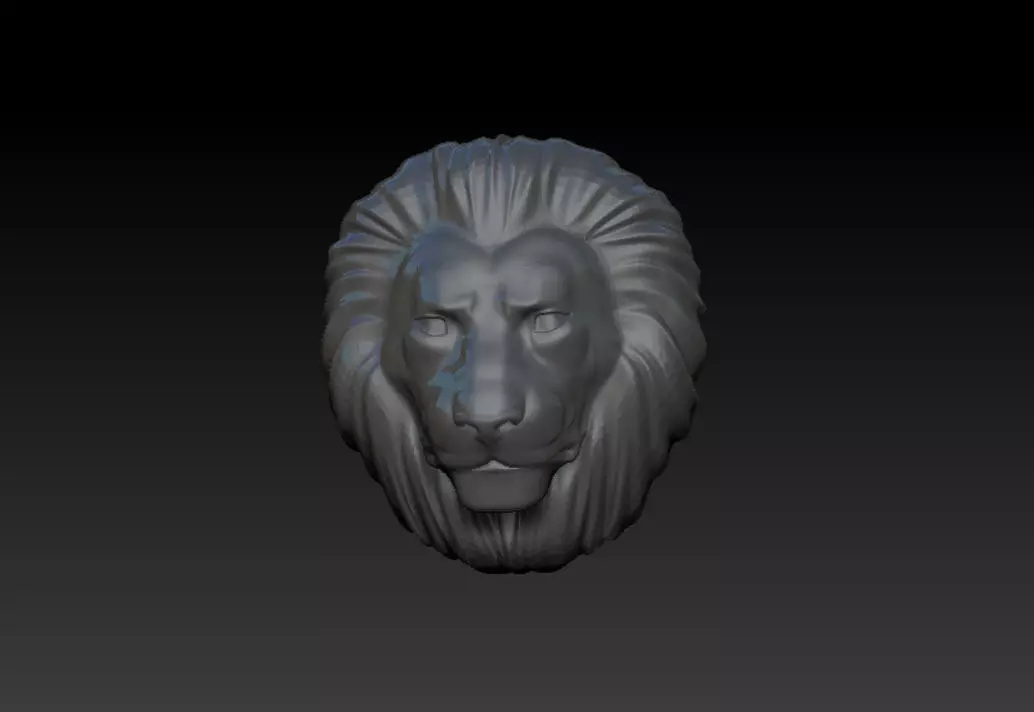 Lion knob 3D model_2