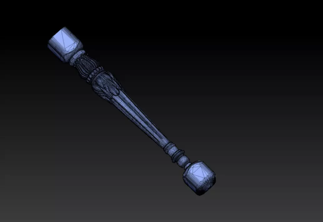 Furniture Leg 02 3D model_1