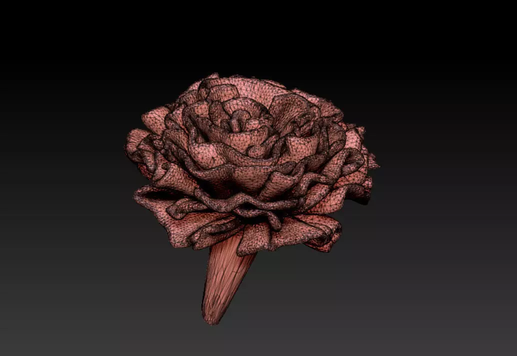 Flower rose 3D model_1