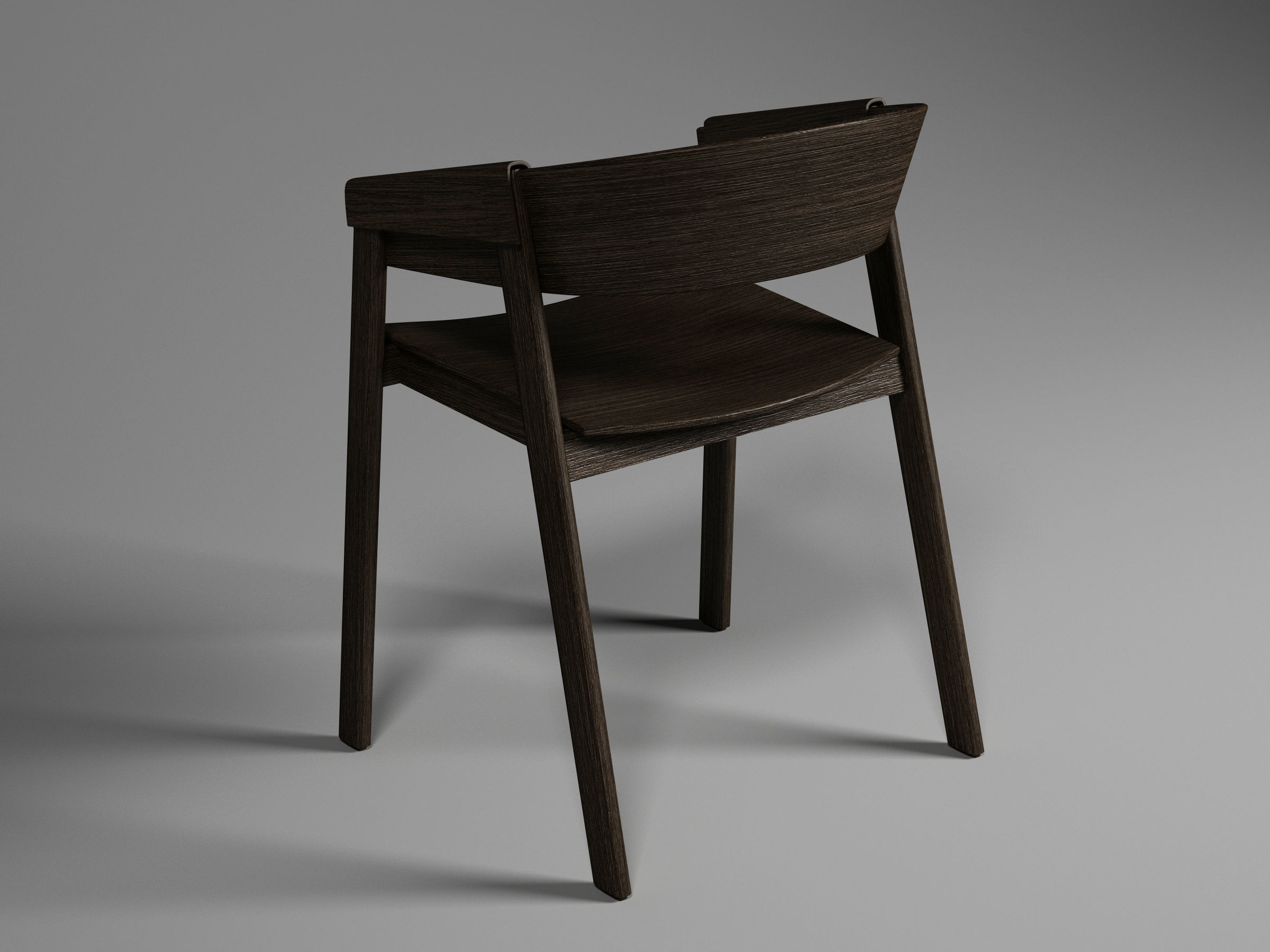 Wooden Chair 3D model_4