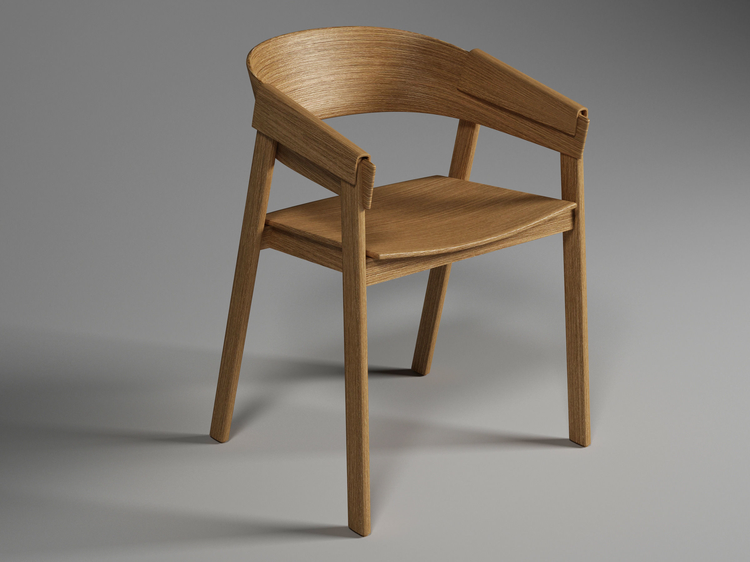Wooden Chair 3D model_1