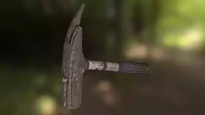 Claw Hammer low poly 3D model Low-poly 3D model