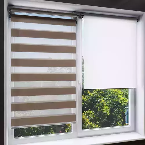 Animated roller blinds with automatic width adjustment 3D model
