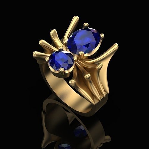 Ring of the Sapphire Spider 3D print model