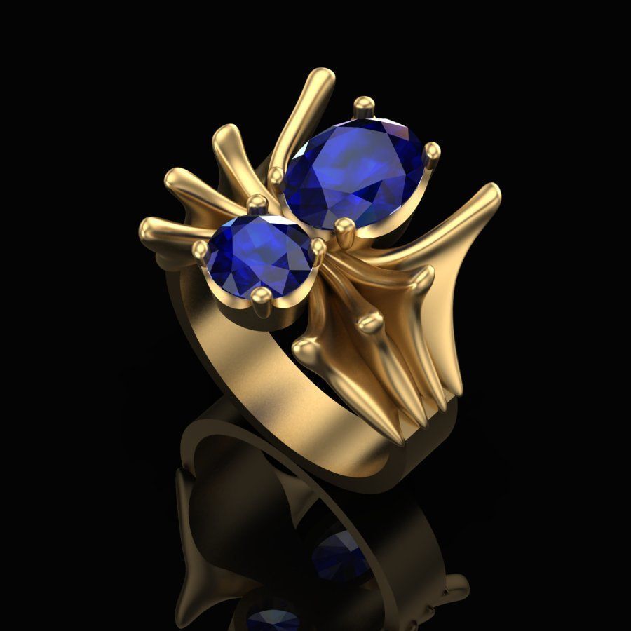 Ring of the Sapphire Spider 3D print model_0