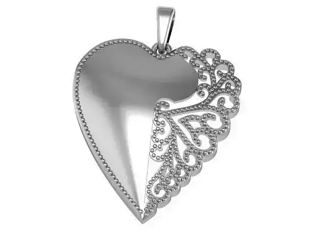 Pendant Heart patterned