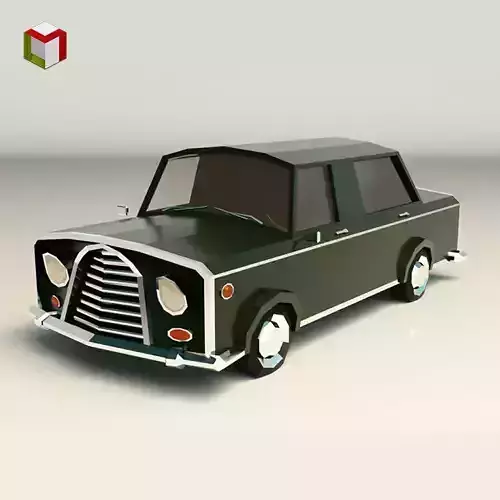 Low Poly Sedan Car 01
