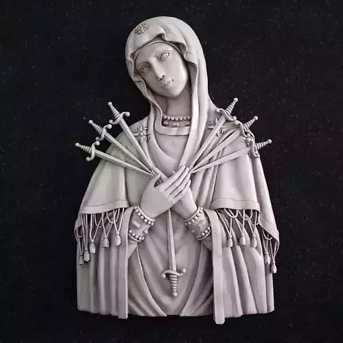 The Icon of the Mother of God Seven Arrows 3D print model