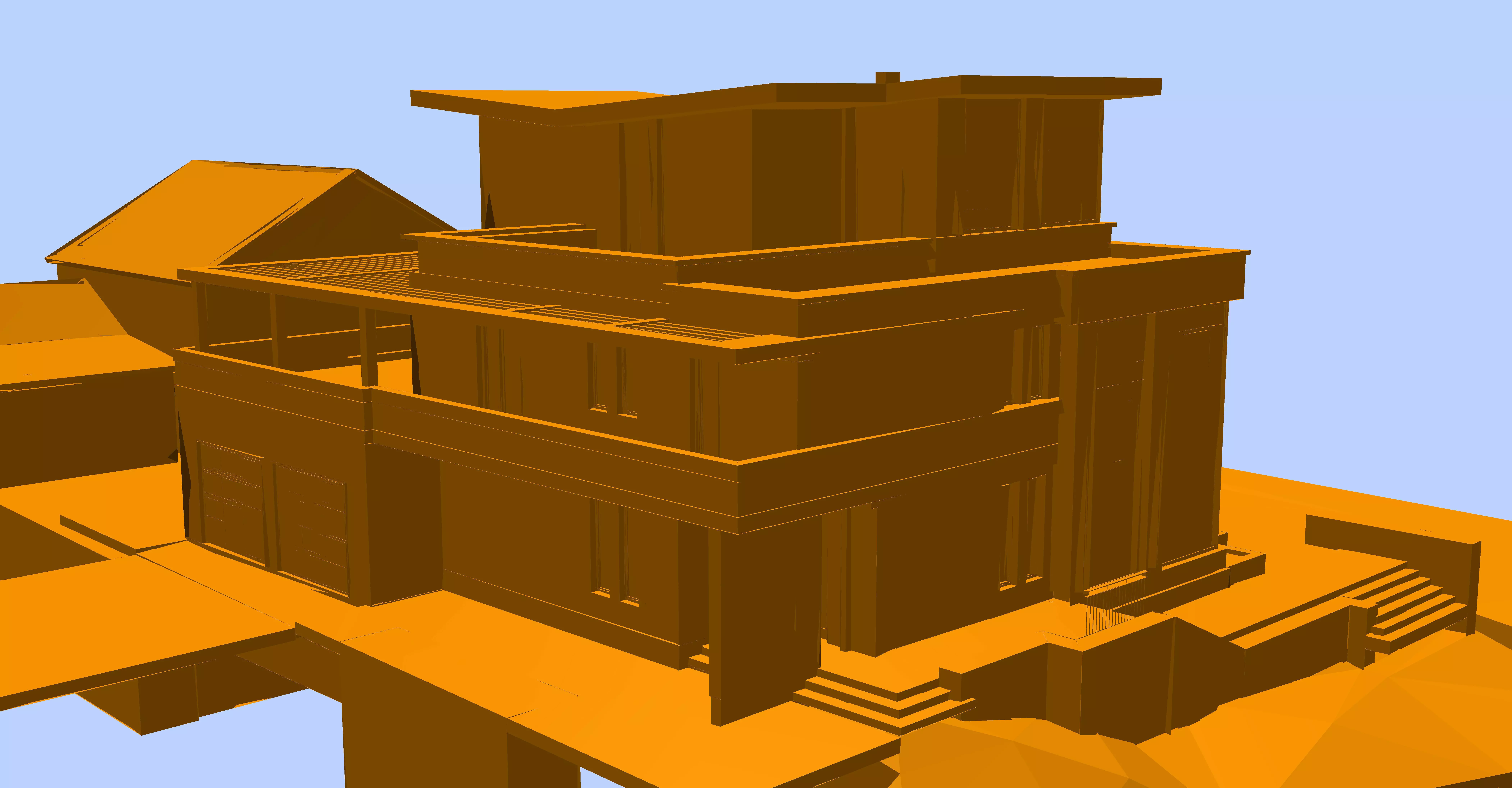  residential house of 600m2 3D model_0