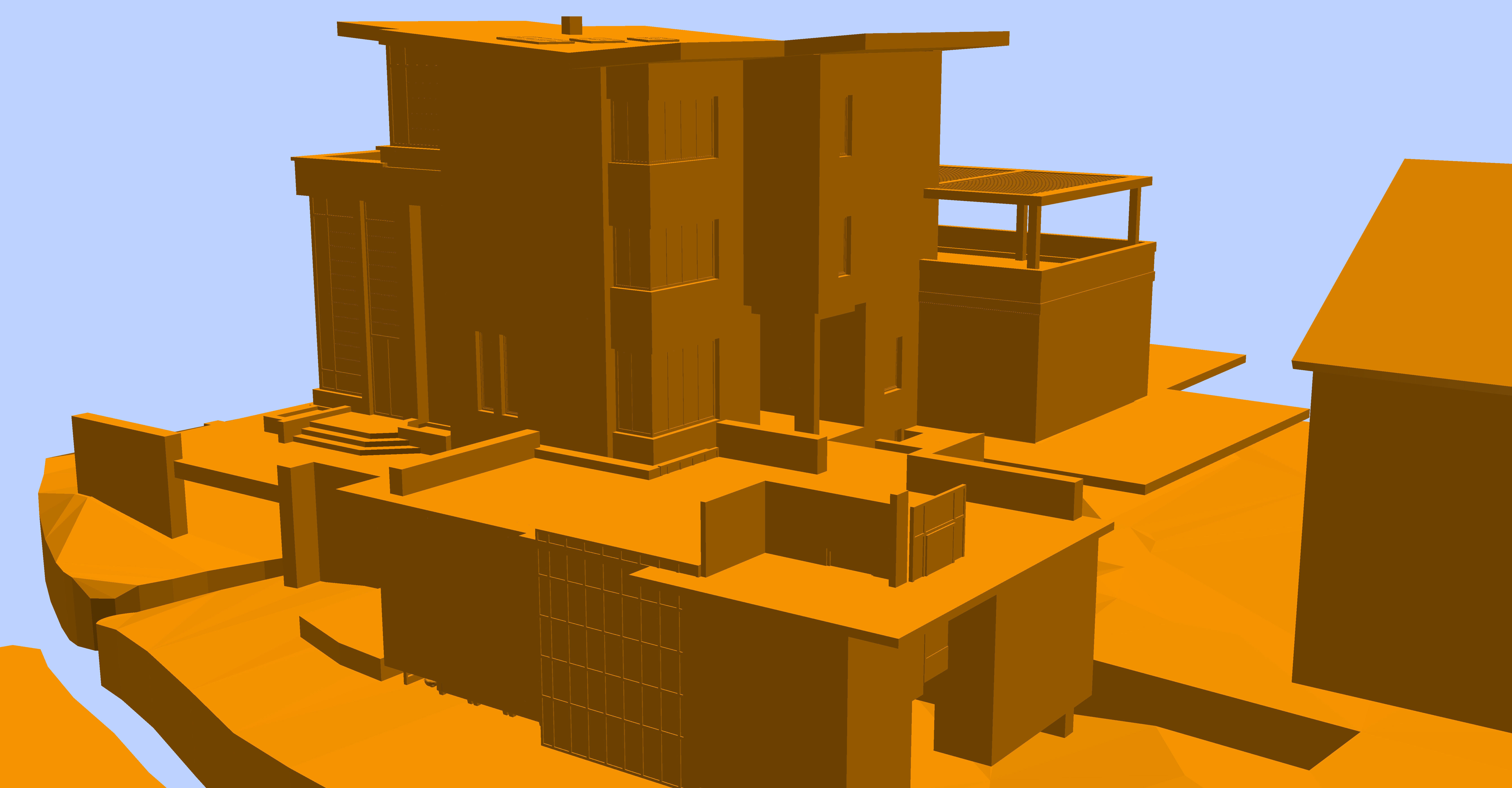  residential house of 600m2 3D model_1