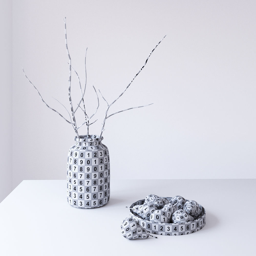 Decor Set Pear Bowl 3D model_9