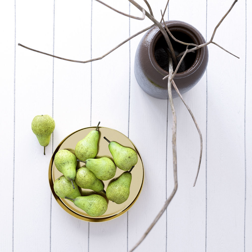 Decor Set Pear Bowl 3D model_4