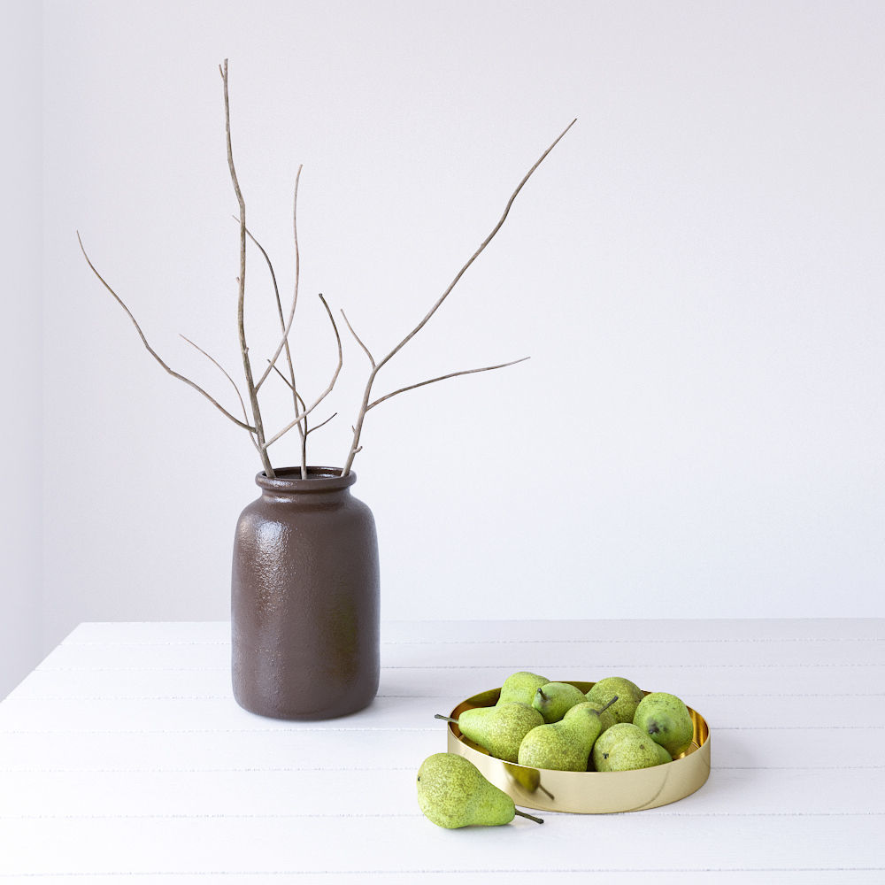 Decor Set Pear Bowl 3D model_5