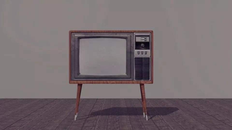 Vintage Tv 3D model_0