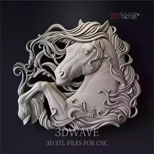 HORSE 3d stl files for CNC 3D print model