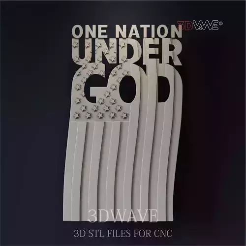 AMERICAN FLAG 3d stl files for CNC