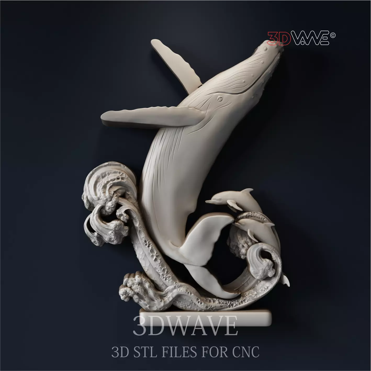 SPERM WHALE 3d stl files for CNC 3D print model_0