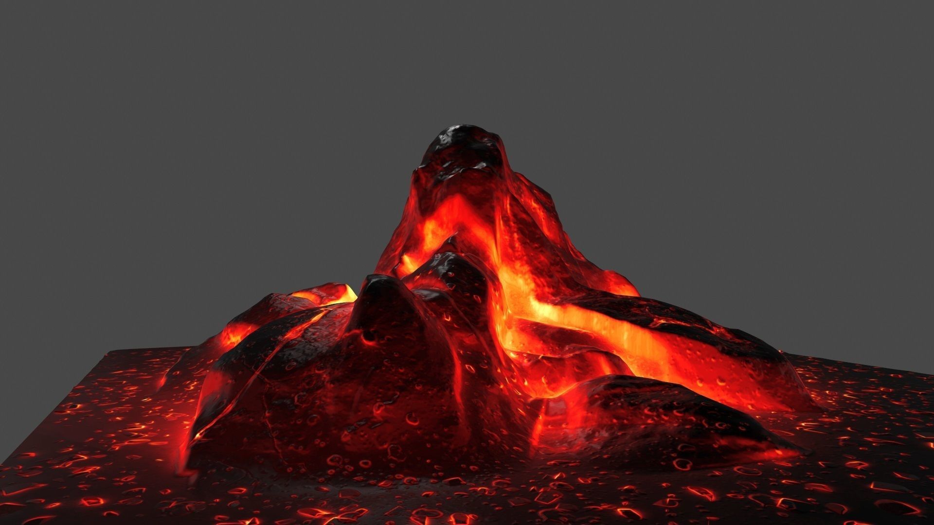 lava rocks Low-poly 3D model_7