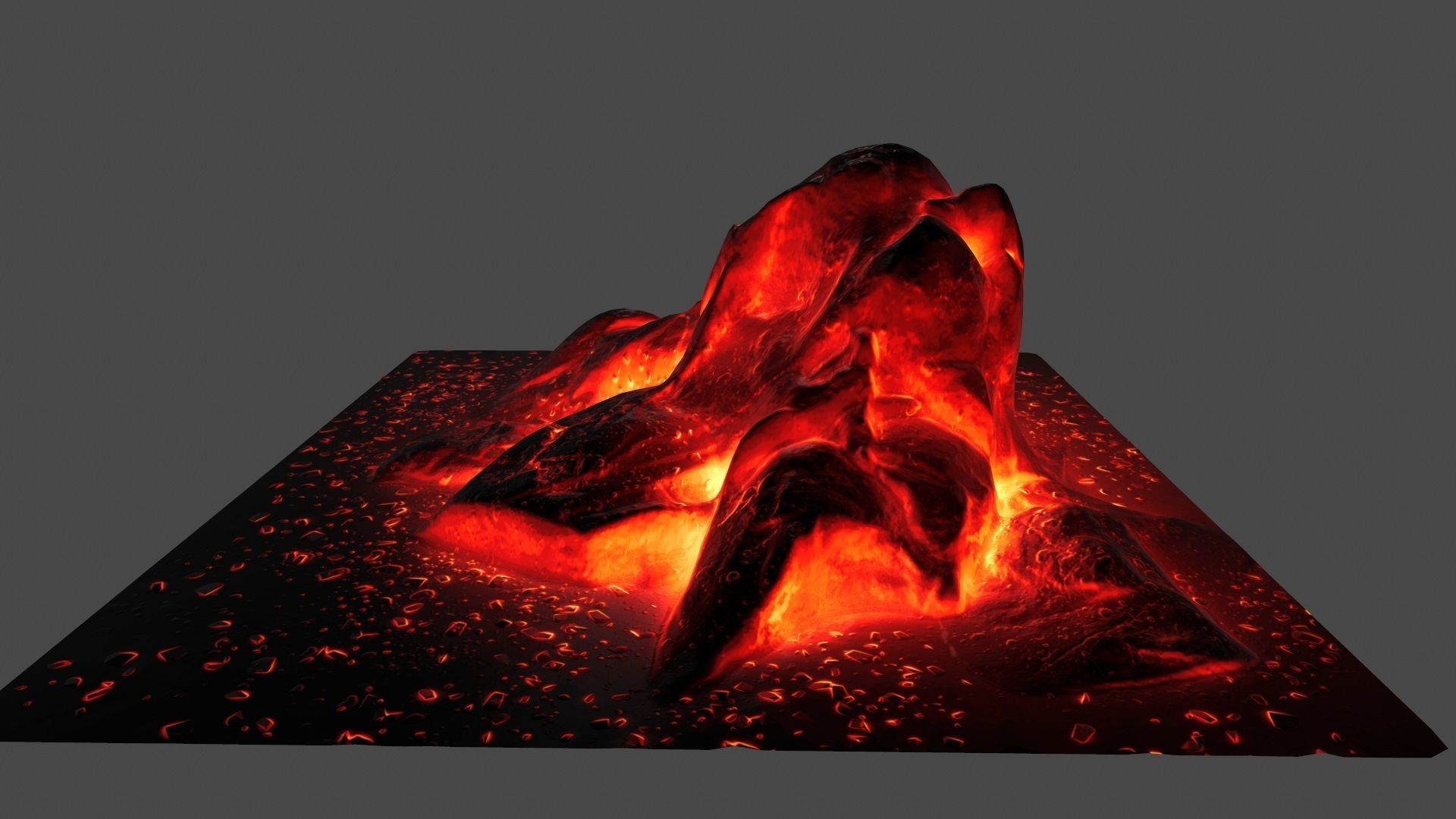 lava rocks Low-poly 3D model_8