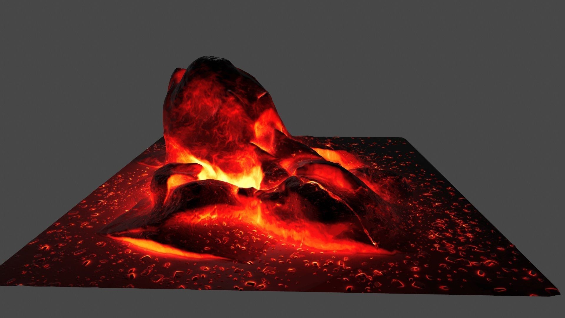 lava rocks Low-poly 3D model_5