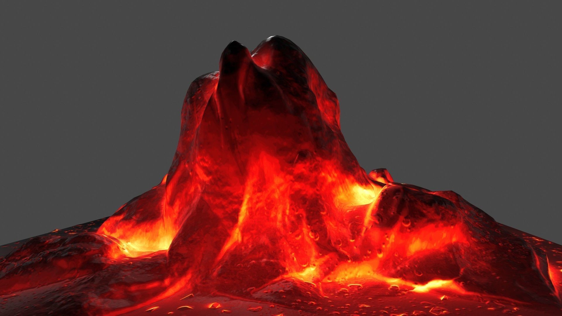 lava rocks Low-poly 3D model_3