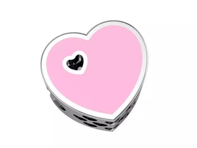 Bead Pandora heart emulated 3D print model_0