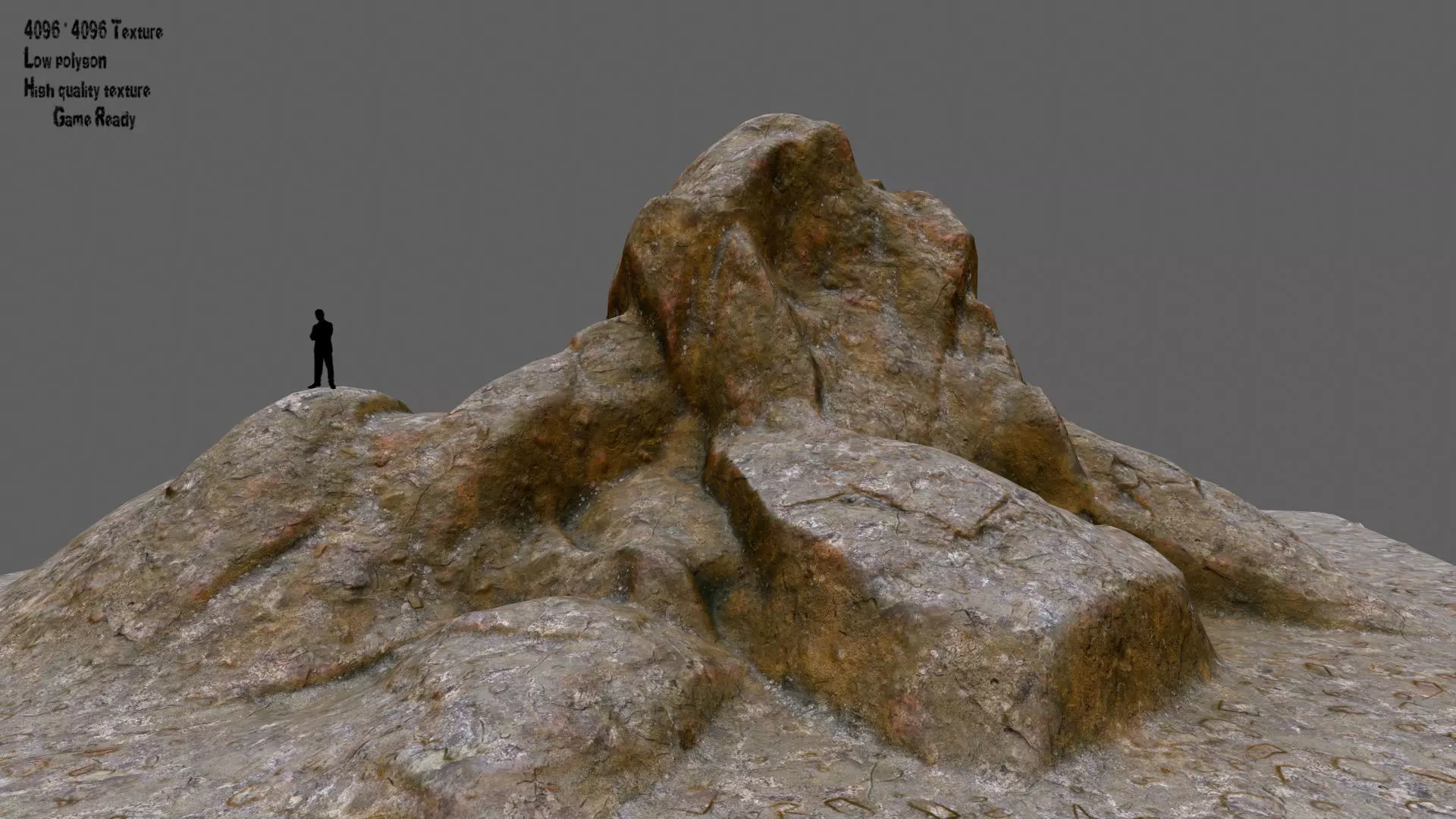 rocks rock Low-poly 3D model_0