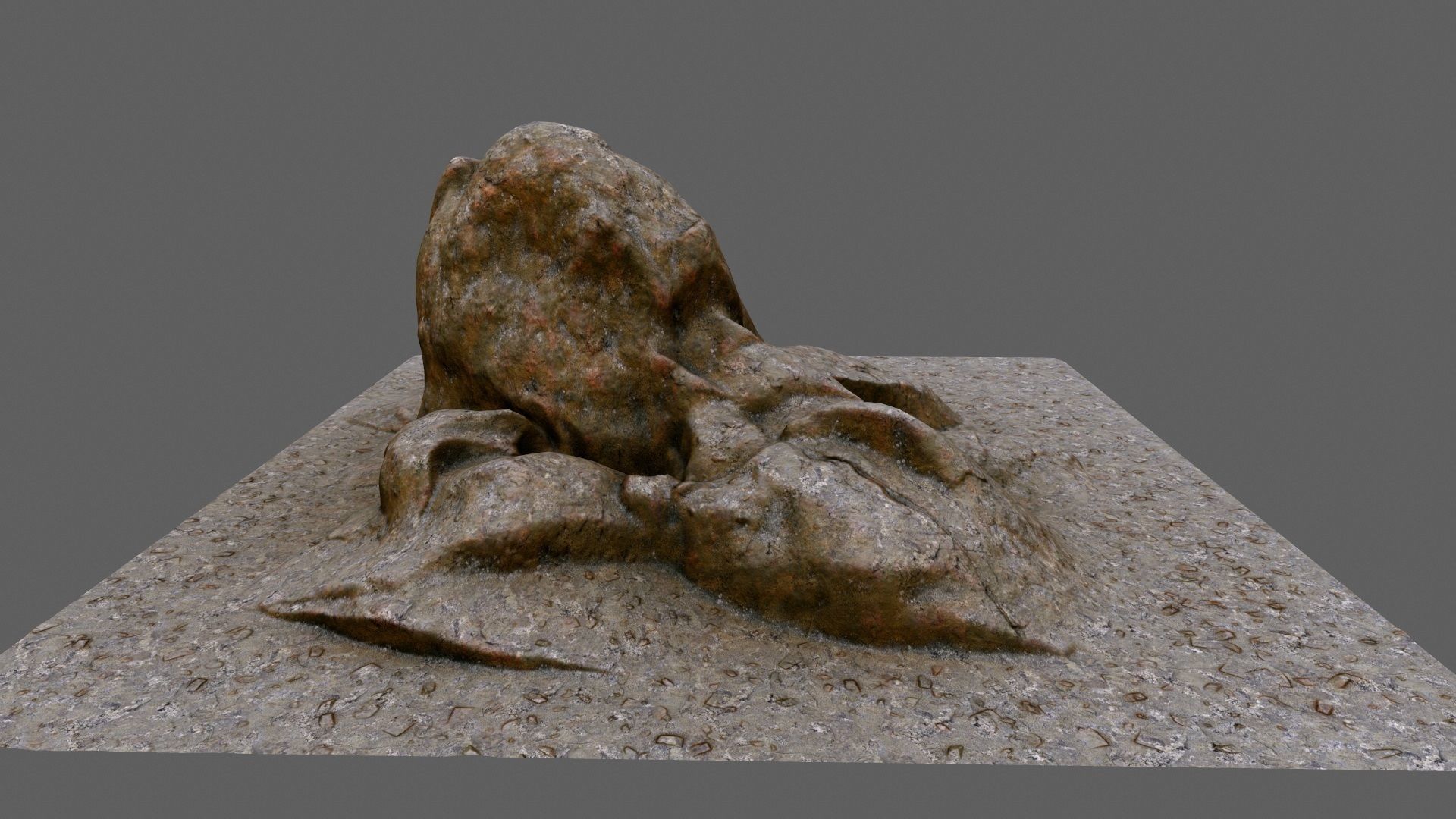 rocks rock Low-poly 3D model_7