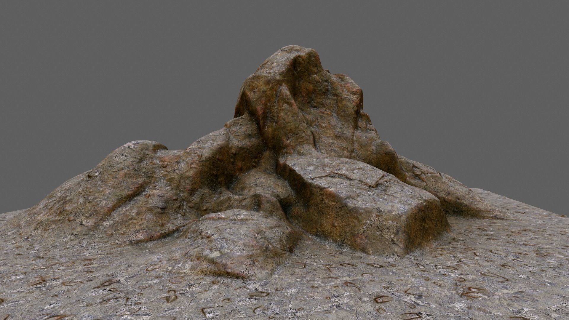 rocks rock Low-poly 3D model_9