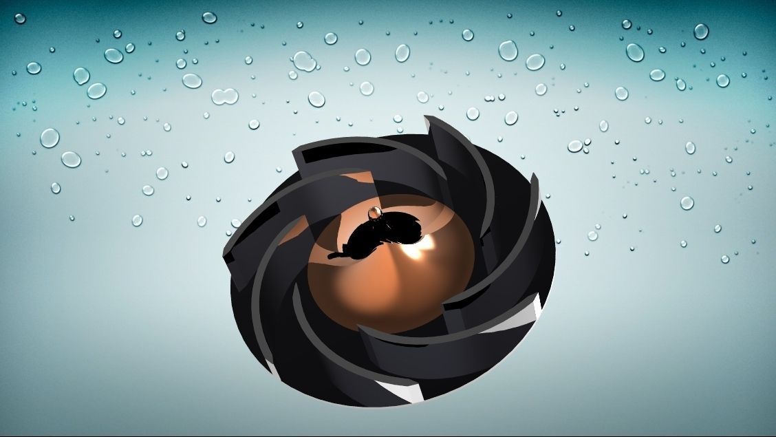 impeller circular clock Free 3D model_1