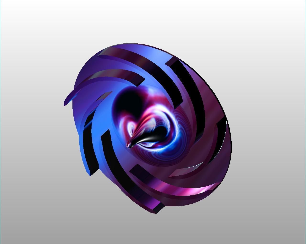 impeller circular clock Free 3D model_2