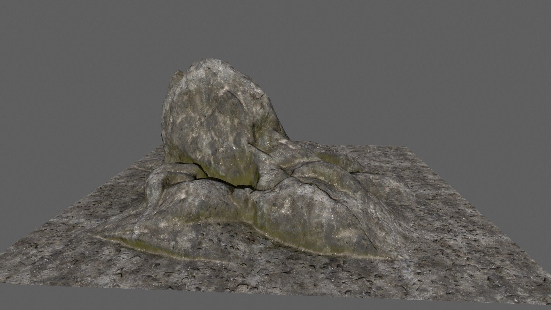 rocks 1 mountain with person Low-poly 3D model_6