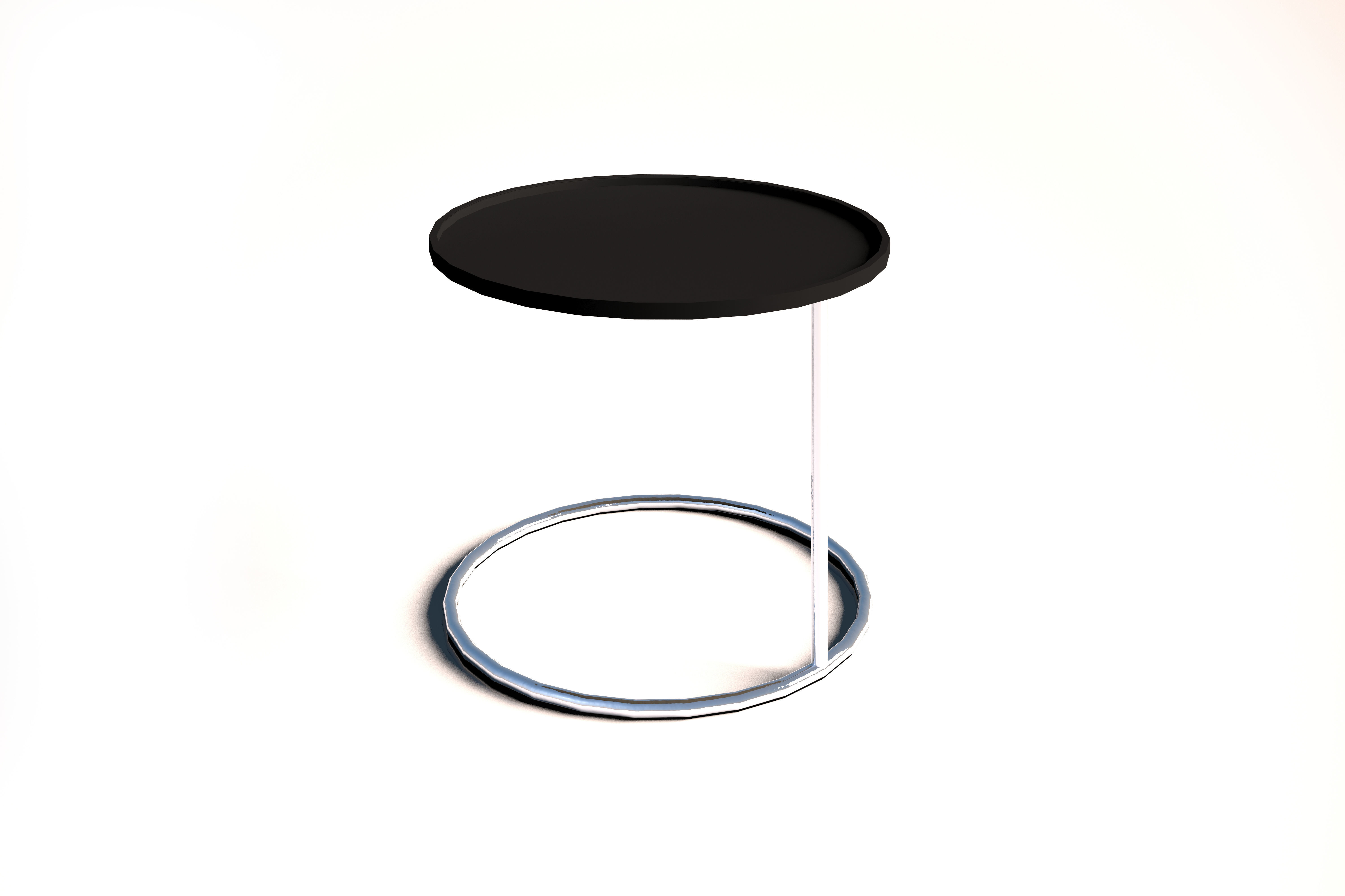 Modern Minimalist Side Table Free 3D model_1
